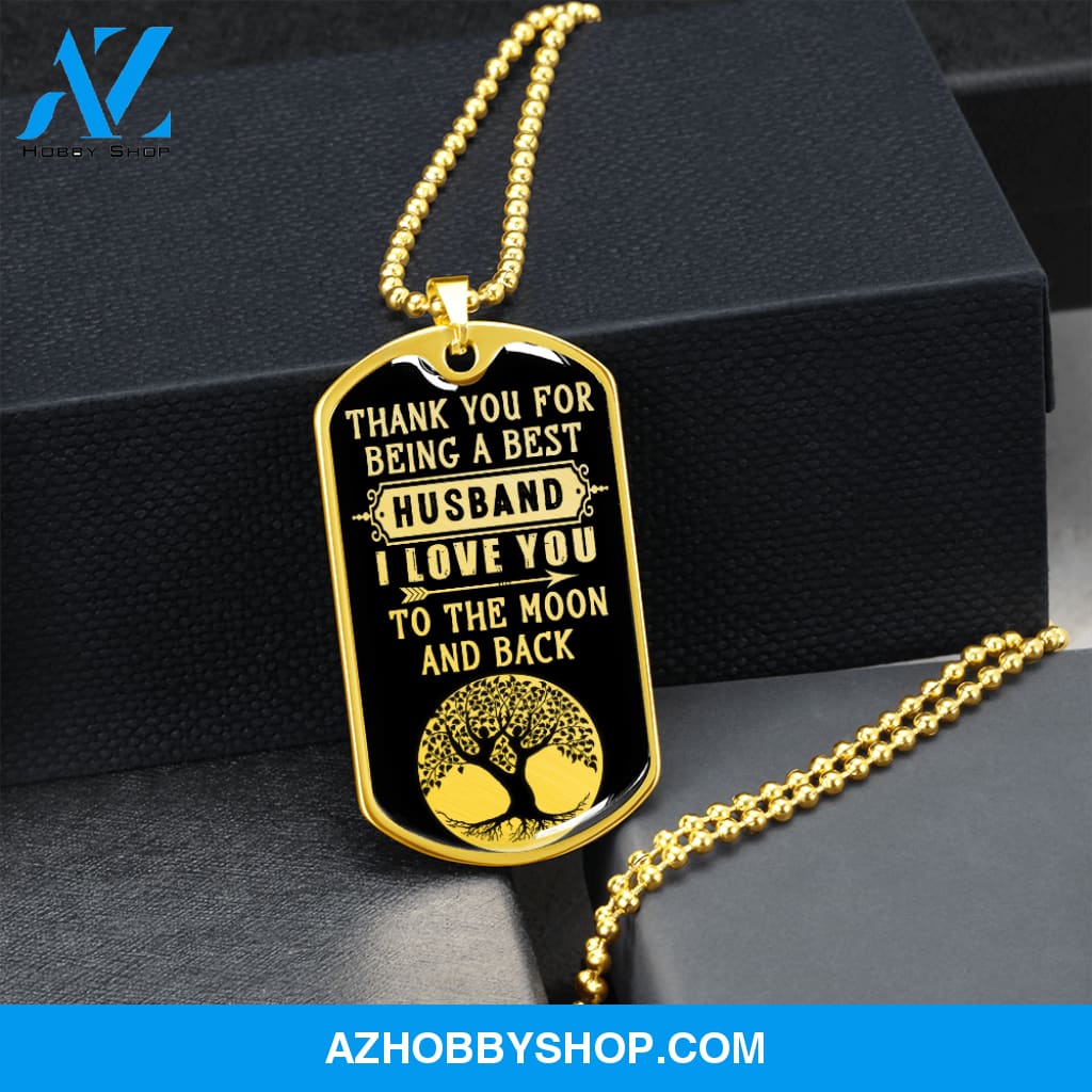 Best Husband - Graphical Dog Tag & Ball chain (steel)