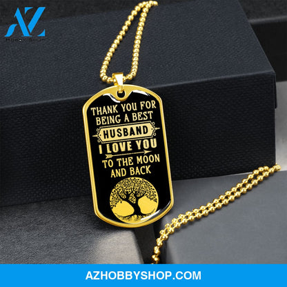 Best Husband - Graphical Dog Tag & Ball chain (steel)