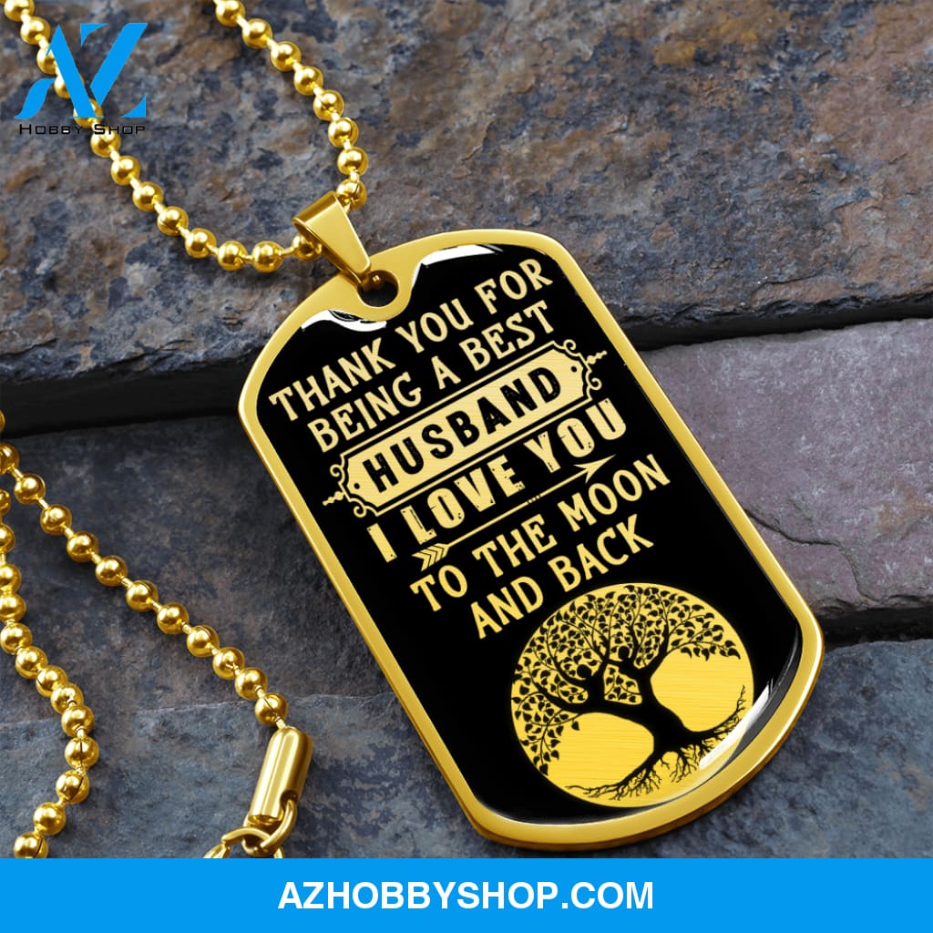 Best Husband - Graphical Dog Tag & Ball chain (steel)