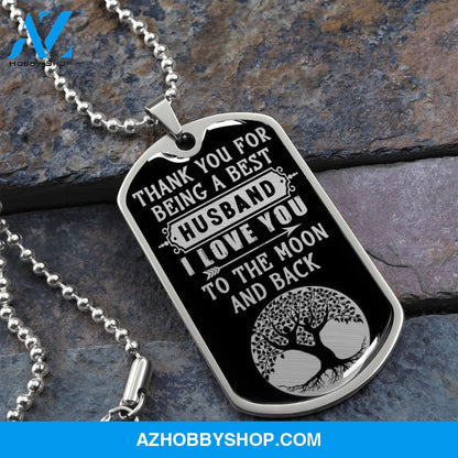 Best Husband - Graphical Dog Tag & Ball chain (steel)