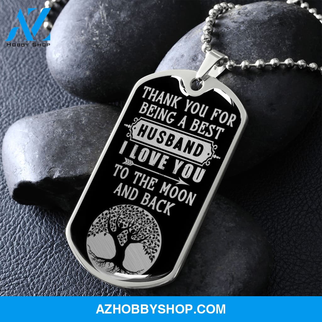 Best Husband - Graphical Dog Tag & Ball chain (steel)