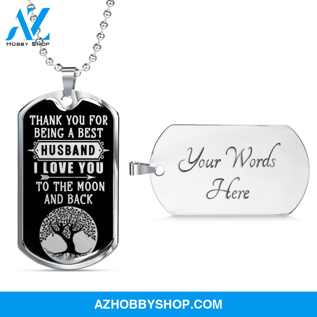 Best Husband - Graphical Dog Tag & Ball chain (steel)