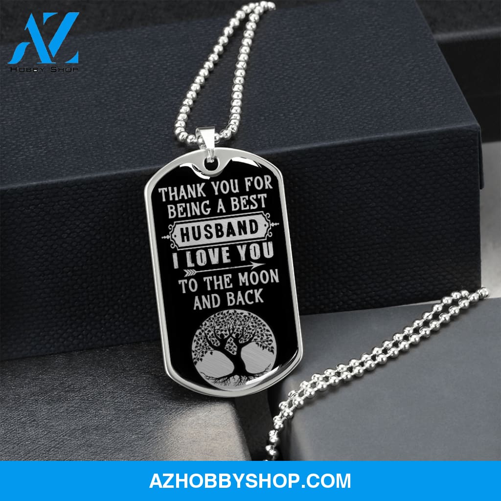 Best Husband - Graphical Dog Tag & Ball chain (steel)