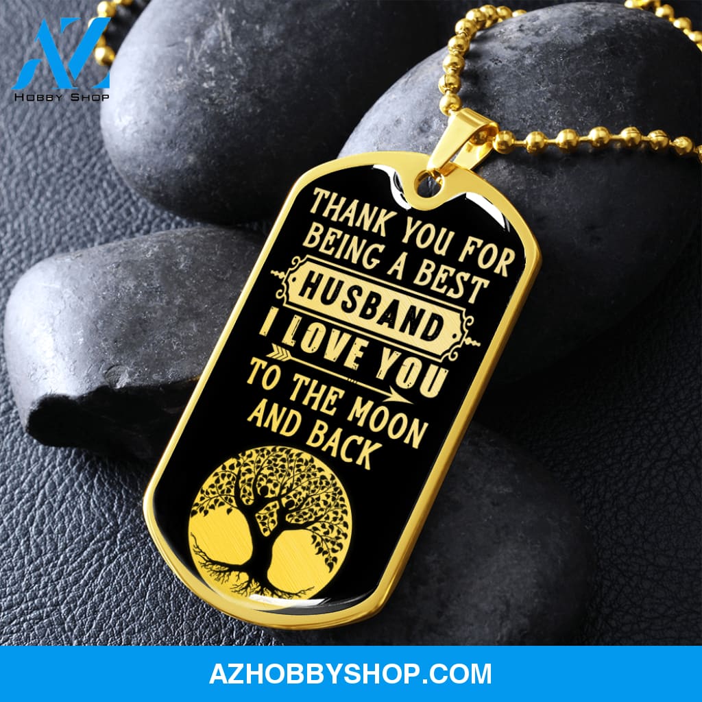 Best Husband - Graphical Dog Tag & Ball chain (steel)