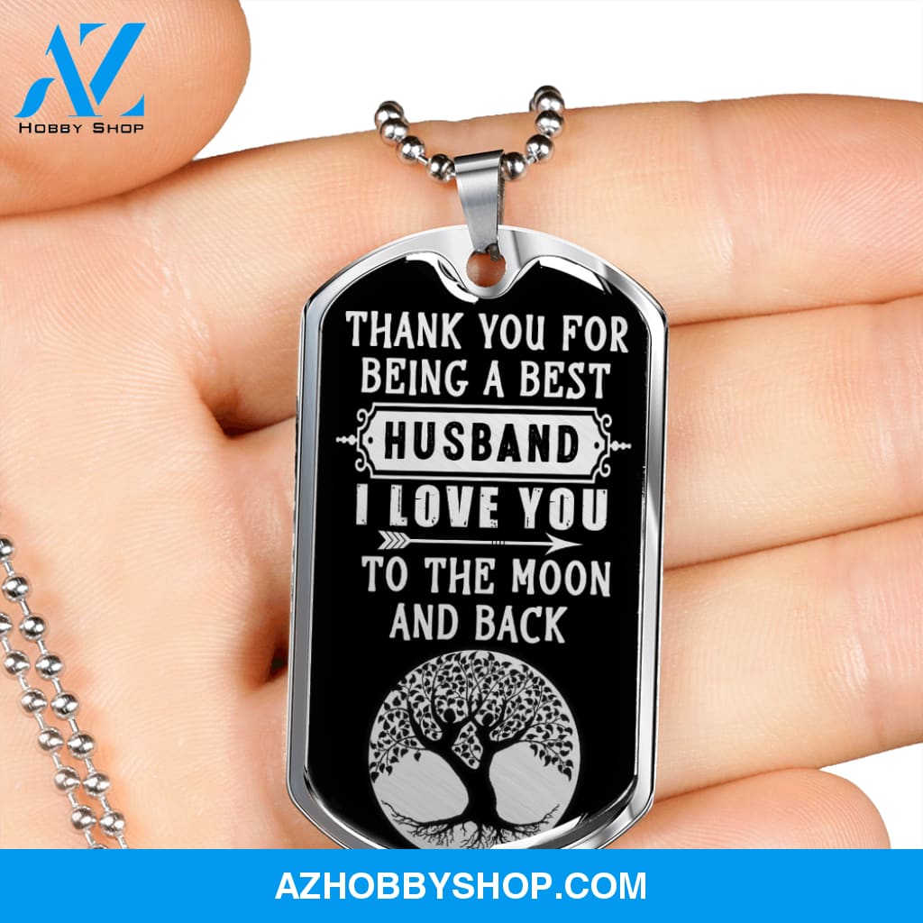 Best Husband - Graphical Dog Tag & Ball chain (steel)