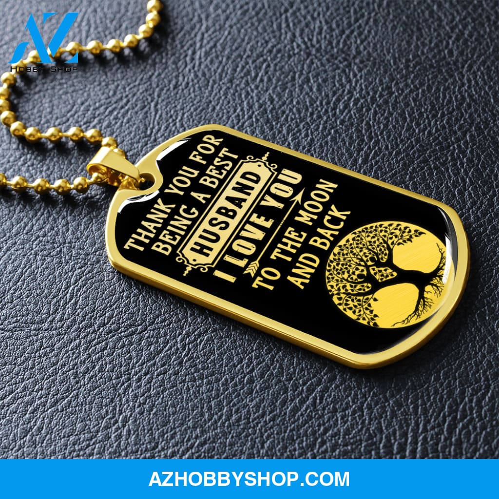 Best Husband - Graphical Dog Tag & Ball chain (steel)