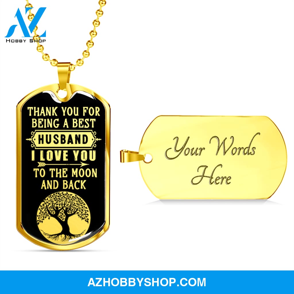 Best Husband - Graphical Dog Tag & Ball chain (steel)