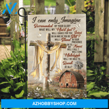 Big cross painting, Vintage house, Daisy field, I can only imagine - Jesus Flag