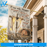 Big cross painting, Vintage house, Daisy field, I can only imagine - Jesus Flag