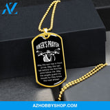 Biker's Prayer - Graphical Dog Tag & Ball chain (steel) man