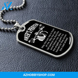 Biker's Prayer - Graphical Dog Tag & Ball chain (steel) man