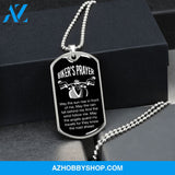 Biker's Prayer - Graphical Dog Tag & Ball chain (steel) man