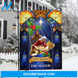 Birth of Jesus, Mother Mary, Stained glass windows, Jesus is the reason for the season - Jesus Flag