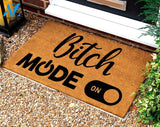 Bitch Mode On Funny Customized Doormat Bitch Themed Mat Funny Gift for Friends Gift for Her Porch Decor