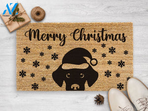 Black Labrador Doormat - Christmas Doormat - Dog Gifts - Gifts for Her - Christmas Decor - Christmas Welcome Mat - Dog