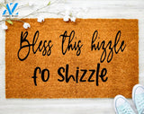 Bless This Hizzle Fo Shizzle Door Mat Lyrics Doormat Music Mat Porch Decor Home Decor Funny Wedding Gift