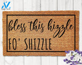 Bless This Hizzle Fo'Shizzle Funny Doormat Funny Welcome Mat Funny Door Mat Funny Gift Home Doormat