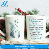 Blue feathers, Flying swallows, You are always in my heart - Heaven White Mug