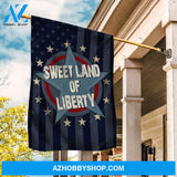 Blue star, Unique background, Sweet land of liberty - Jesus Flag