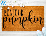 Bonjour Pumpkin Doormat Pumpkin Decorating Doormat Jesus Doormat Housewarming Gift