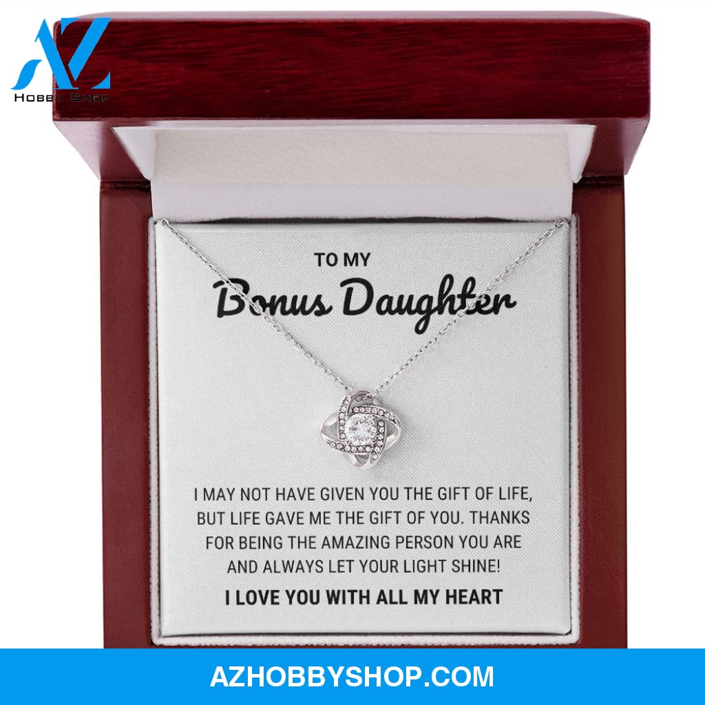 Bonus Daughter - Let Your Light Shine - Love Knot Necklace