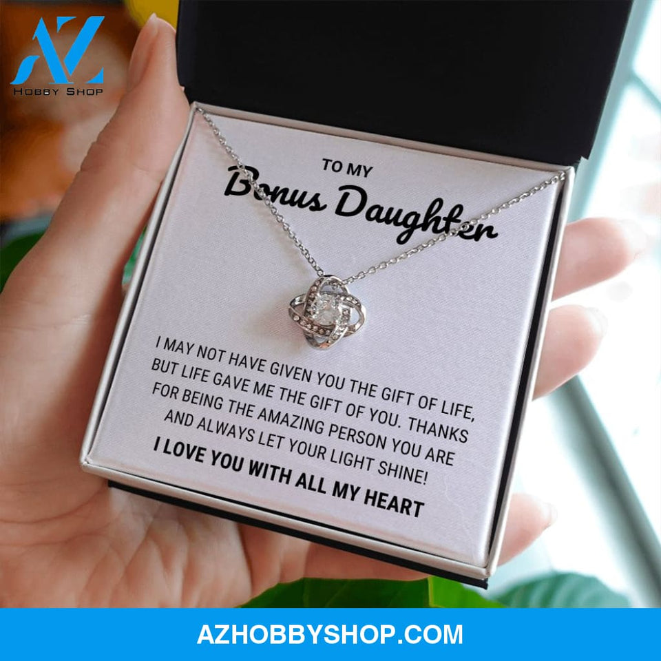 Bonus Daughter - Let Your Light Shine - Love Knot Necklace