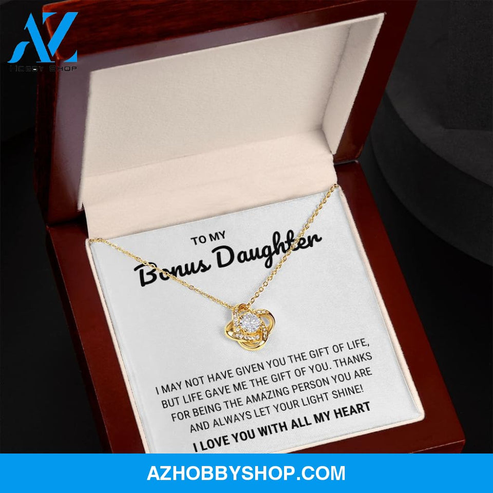 Bonus Daughter - Let Your Light Shine - Love Knot Necklace
