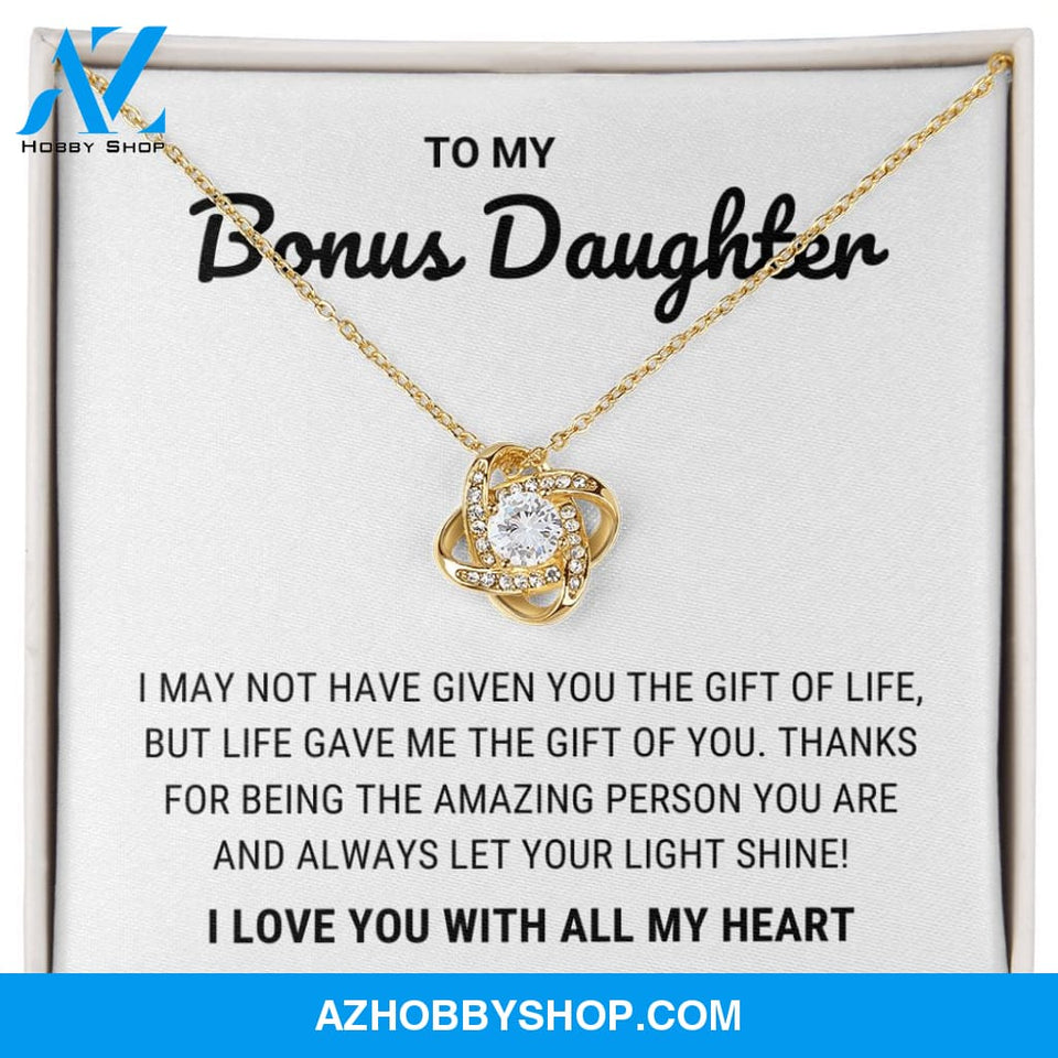 Bonus Daughter - Let Your Light Shine - Love Knot Necklace