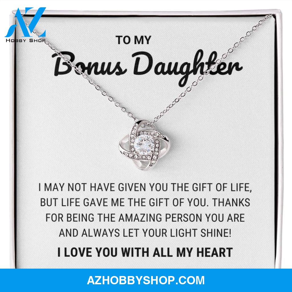Bonus Daughter - Let Your Light Shine - Love Knot Necklace