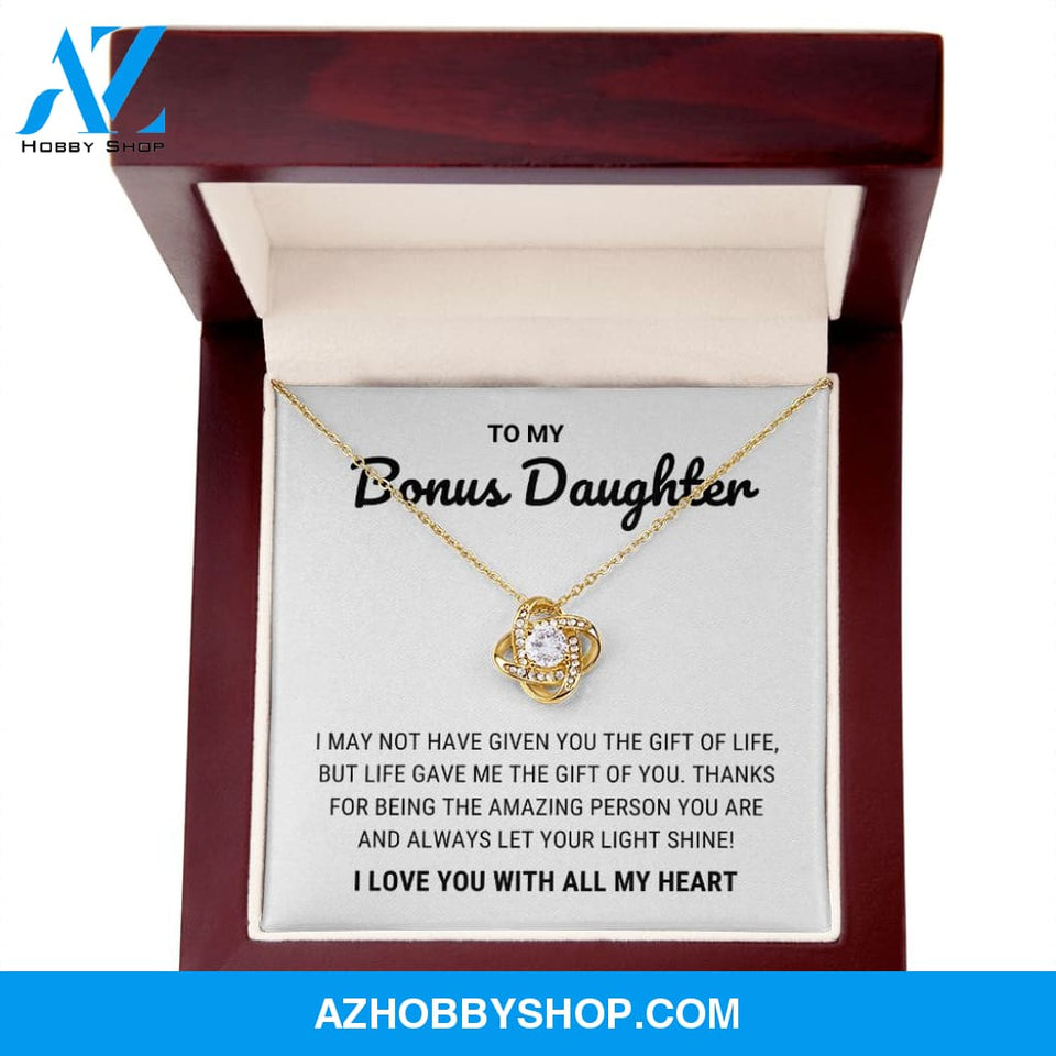 Bonus Daughter - Let Your Light Shine - Love Knot Necklace