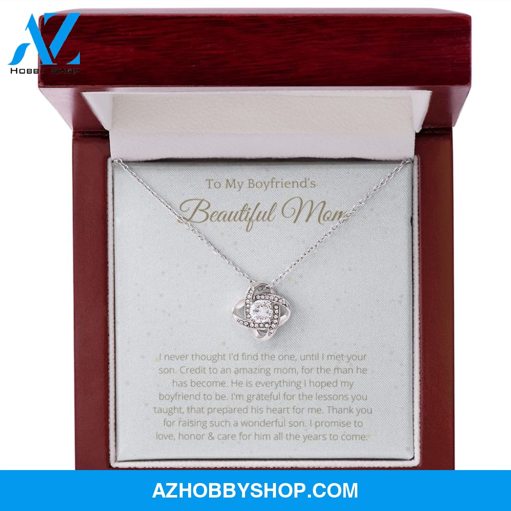 Boyfriend mom Lovely Knot White Gold Necklace
