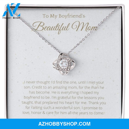 Boyfriend mom Lovely Knot White Gold Necklace