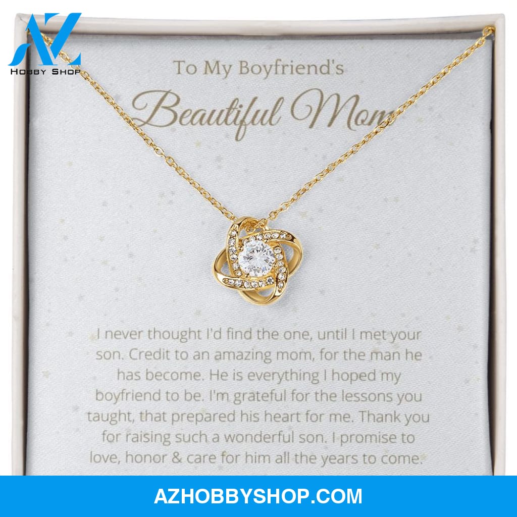 Boyfriend mom Lovely Knot White Gold Necklace