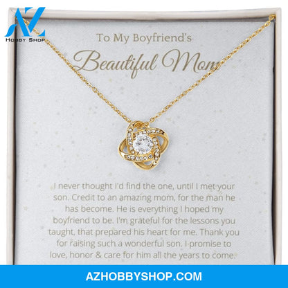 Boyfriend mom Lovely Knot White Gold Necklace