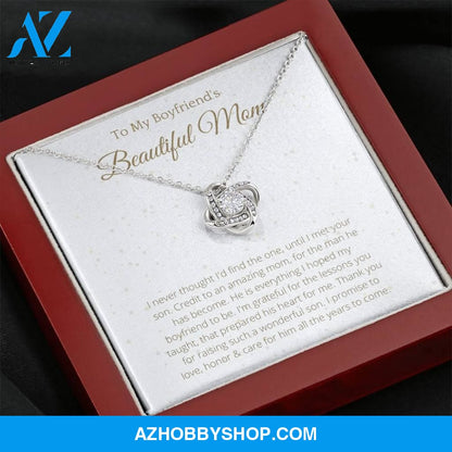 Boyfriend mom Lovely Knot White Gold Necklace