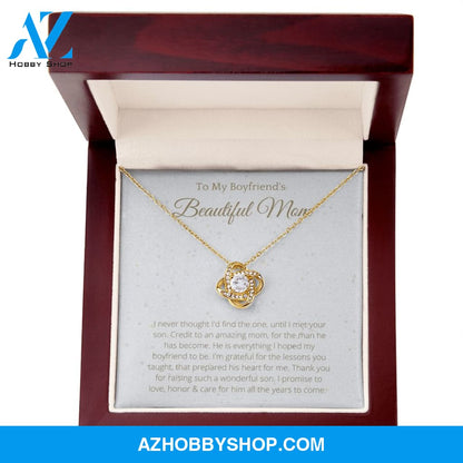 Boyfriend mom Lovely Knot White Gold Necklace
