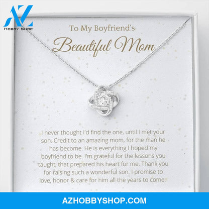 Boyfriend mom Lovely Knot White Gold Necklace