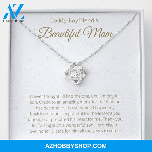 Boyfriend mom Lovely Knot White Gold Necklace