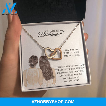 Bridesmaid - Always Connected - Interlocking Hearts Necklace