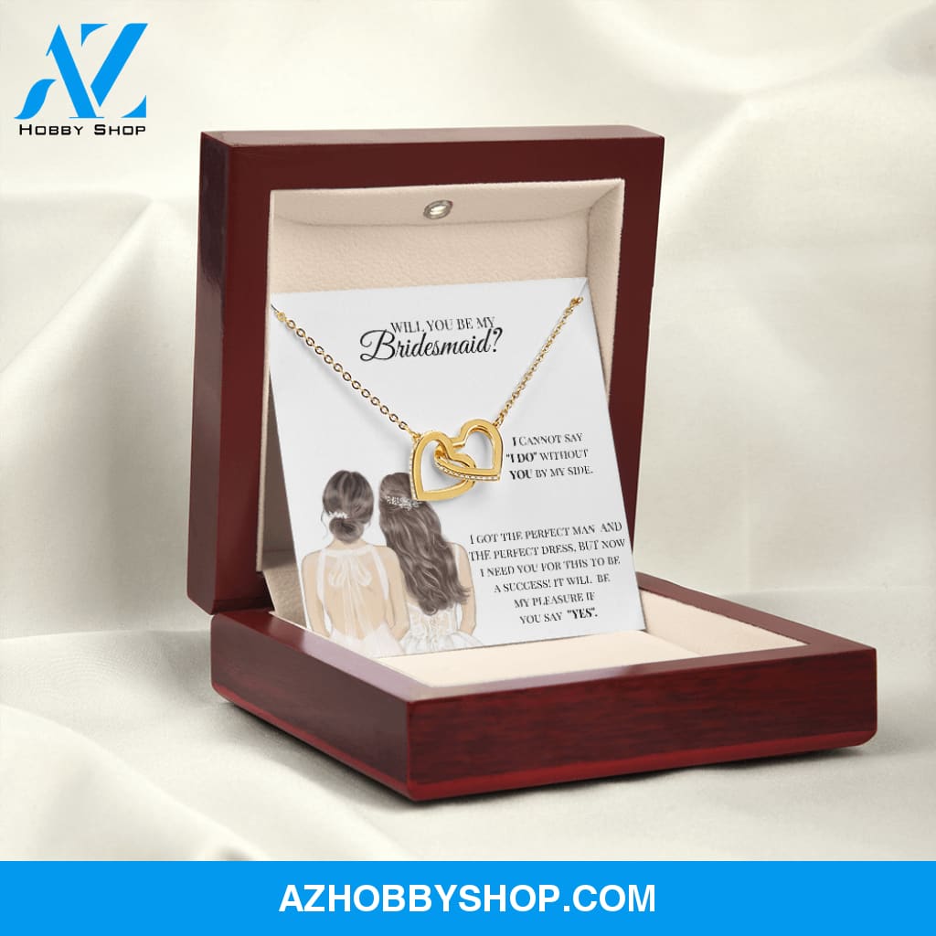 Bridesmaid - Always Connected - Interlocking Hearts Necklace