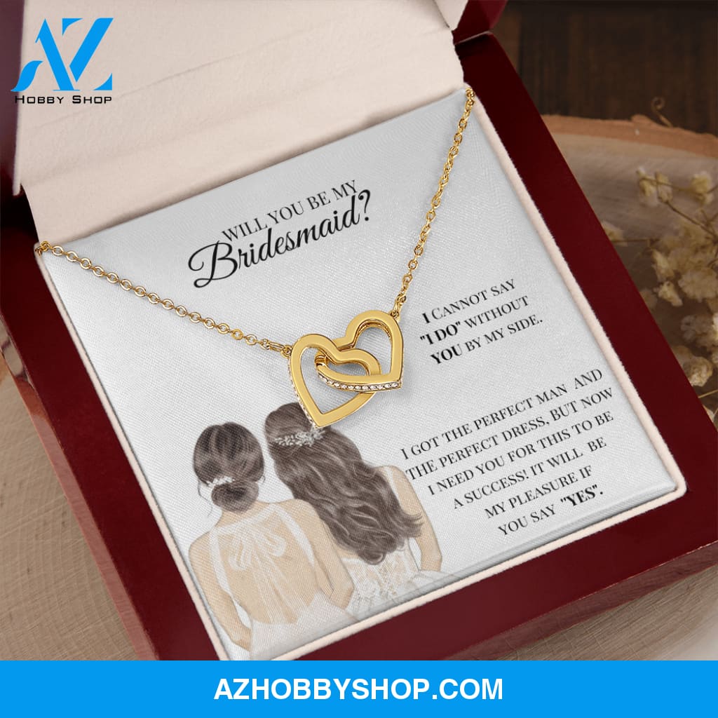 Bridesmaid - Always Connected - Interlocking Hearts Necklace