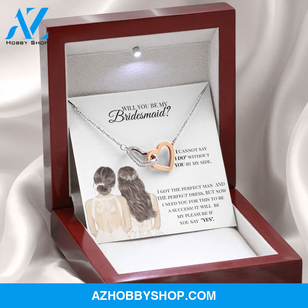 Bridesmaid - Always Connected - Interlocking Hearts Necklace