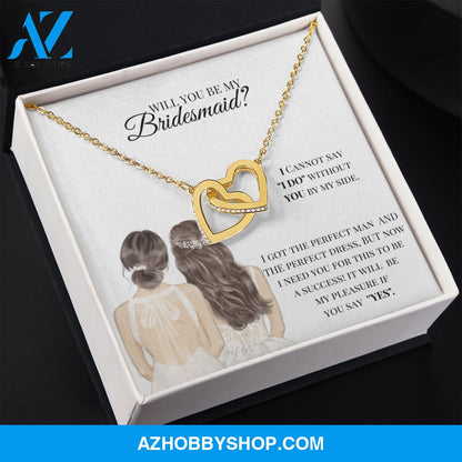 Bridesmaid - Always Connected - Interlocking Hearts Necklace