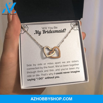 Bridesmaid - Heart Connection - Interlocking Hearts Necklace