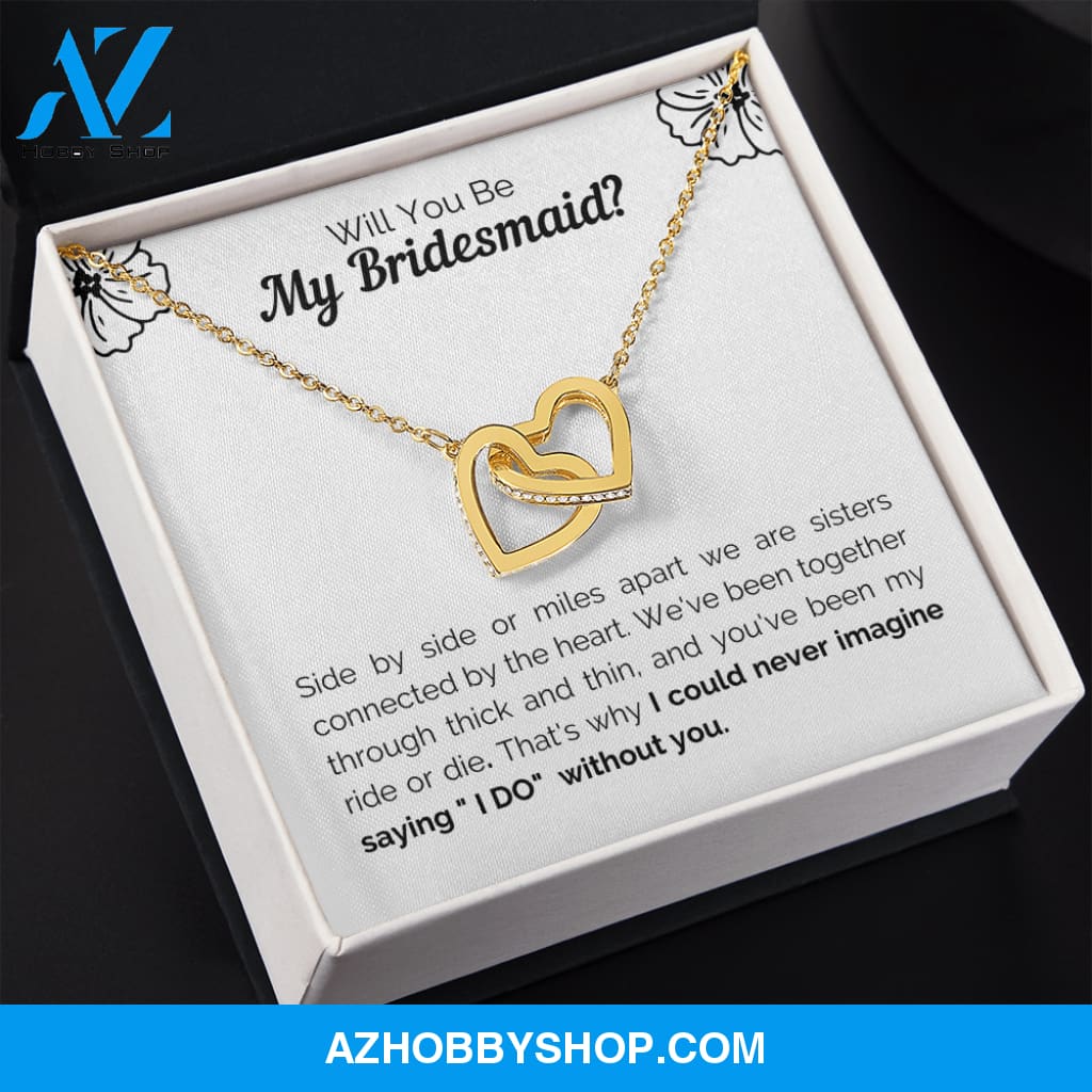 Bridesmaid - Heart Connection - Interlocking Hearts Necklace