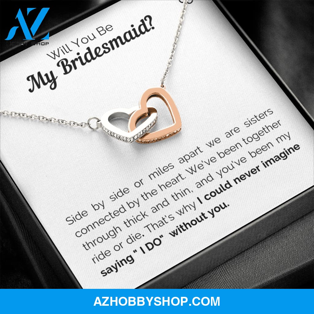 Bridesmaid - Heart Connection - Interlocking Hearts Necklace