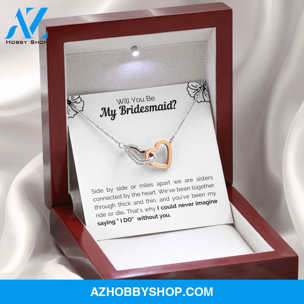 Bridesmaid - Heart Connection - Interlocking Hearts Necklace