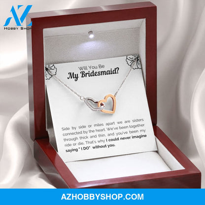 Bridesmaid - Heart Connection - Interlocking Hearts Necklace