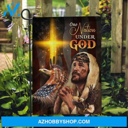 Brilliant cross, Pray with Jesus, Amazing eagle, One nation under God - Jesus Flag