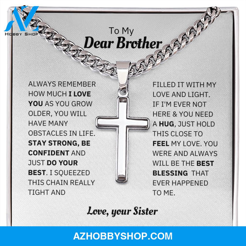 Brother - Blessing - Cross Cuban Link Chain